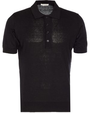 Paolo Pecora Knit Polo - Black
