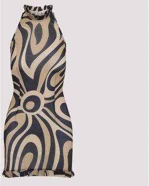 PUCCI Mesh Mini Dress Polyamide Elastane - Brown