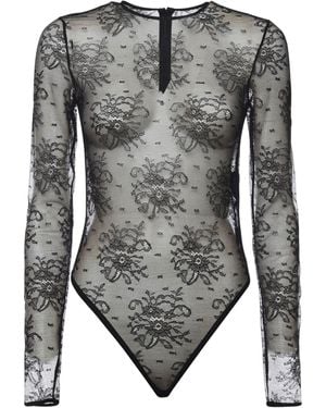 Dolce & Gabbana Chantilly Lace Bodysuit - Gray
