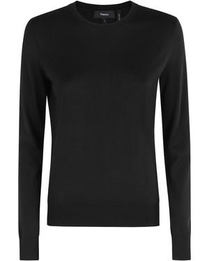 Theory Crew Neck Po P Regal - Black