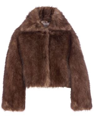 VALENTINI 1972 Eco Fur Zibellino Jacket - Brown