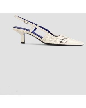 Burberry Lf Chisel Sling-Back 50 Pumps - White