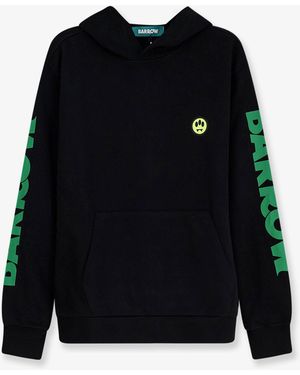 Barrow Cotton Sweatshirt With Iconic Frontal Logo - Black