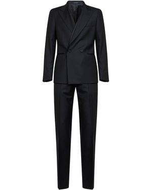 Tagliatore Virgin Wool Bruce Tuxedo Suit - Black