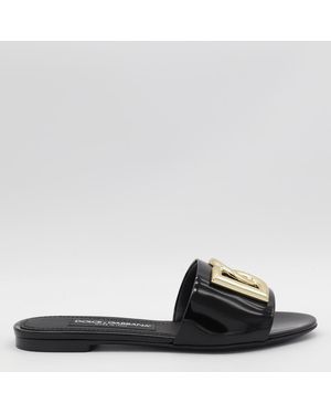 Dolce & Gabbana Leather Flats - Black