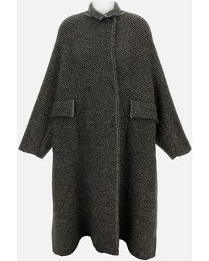 Boboutic Double-Breasted Coat - Black