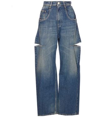 Maison Margiela Cut-Out Jeans - Blue