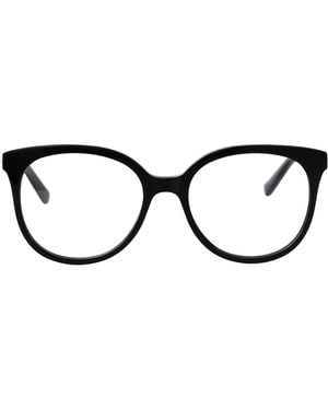 McQueen Transparent Recycled Acetate Glasses - Black