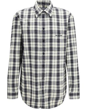 Balenciaga Checked Cotton Flannel Shirt - Multicolour
