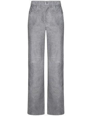 Amiri Leather Trousers - Grey
