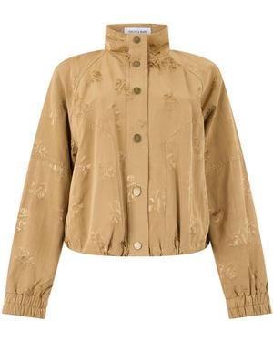 Veronica Beard Jacket Floral Jacquard Cotton - Natural