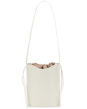 Il Bisonte Leather Bucket Bag - White