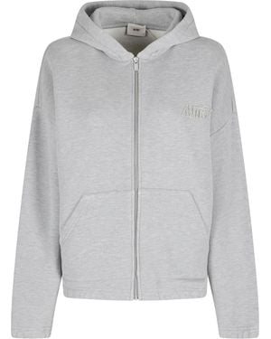 Autry Hoodie Zip Cotone Felpa - Gray