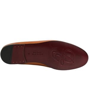 Dolce & Gabbana Leather Logo Slip On Loafers Shoes - Brown