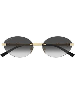 Gucci Sunglasses Oval Rimless, - Frame And Gradient Lens Gg2051S001 - Brown