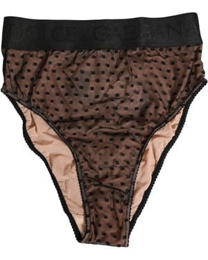 Dolce & Gabbana Polka Dot Butterfly Brief Underwear Dots Nylon Elastane Clothing - Gray