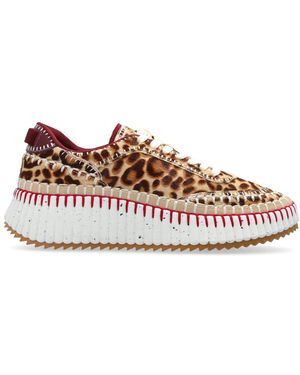 Chloé Nama Leopard-Print Trainers - Multicolour