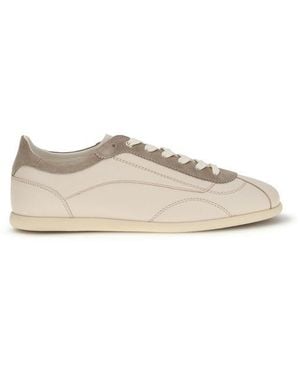 Brunello Cucinelli Leather Low Top Trainers - Natural