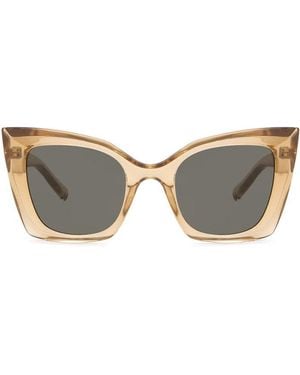 Saint Laurent Sunglasses Cat Eye Full Rim, Nude Frame And Lens Sl552006 - Brown