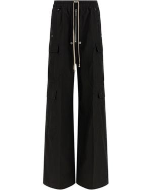Rick Owens Cotton Cargo Trousers - Black