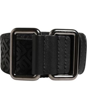 Dolce & Gabbana Dg Logo Polyester Metal Buckle Belt Calf - Black