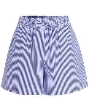 P.A.R.O.S.H. Pinstriped Shorts With Rhinestones - Purple