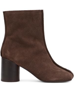 MM6 by Maison Margiela Ankle Boots Suede Calfskin - Brown