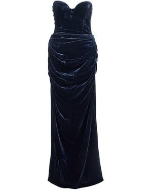 ROTATE BIRGER CHRISTENSEN Off-Shoulder Dress With Sweetheart Neckline - Blue