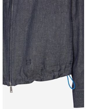 Fendi Jacket Reversible Linen-Cotton - Blue