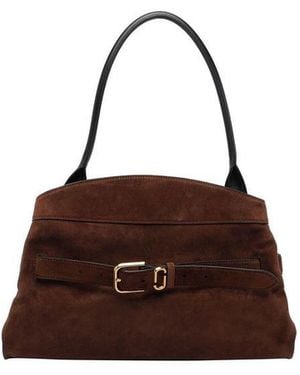 Marc Jacobs Satchel Bag Suede Cow Leather Satchel-Bags - Brown