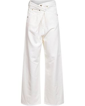 DARKPARK Denim Ines Fold Over Waist Jeans - White