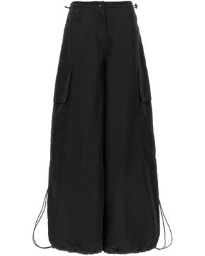 Palm Angels Parachute Nylon Cargo Trousers - Black