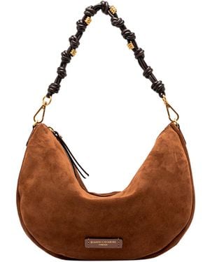 Gianni Chiarini Hobo Bag Cleo Suede Handbags - Brown