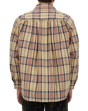 A.I.E. Seersucker Cotton Shirt - Yellow