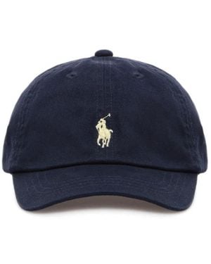 Polo Ralph Lauren Boy's Cotton Chino Baseball Cap With Embroidered Vent Eyelets - Blue