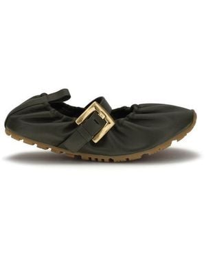 Balmain Lamb Ovis Aries Ballet Flats - Black