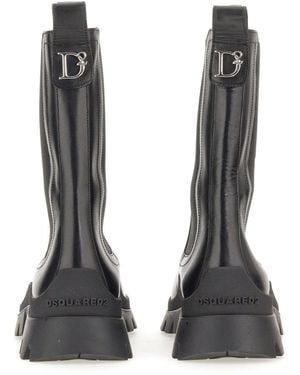 DSquared² Dsquared2 Leather Boot - Black