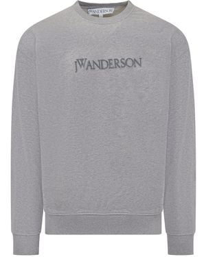 JW Anderson Logo Embroid Sweatshirt - Grey