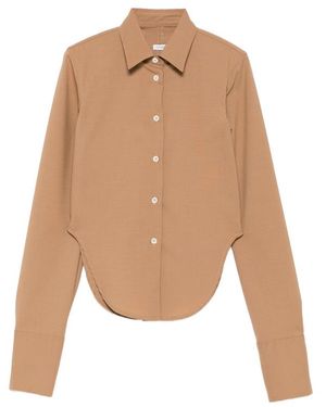 Covert Curved-Hem Long-Sleeve Shirt - Natural