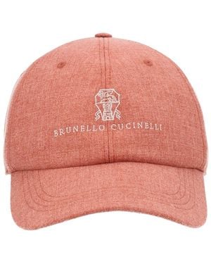 Brunello Cucinelli Cappello Da Baseball Con Logo - Pink