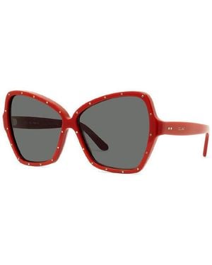 Celine Sunglasses Butterfly Full Rim, Frame And Lens Cl4066Is66A - Red