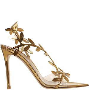 Gianvito Rossi Flavia Glass+Metal Capra; Calzature - Metallic