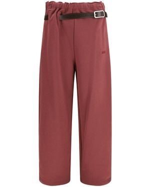 Magliano Buckle-Belt Track Trousers Cotton - Red