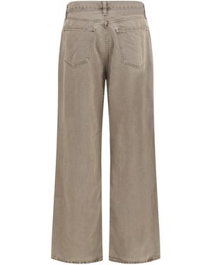 Agolde Nanci Silk Pants Cotton - Gray