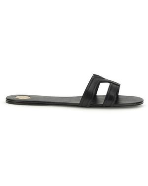 Saint Laurent Calf Leather Bos Taurus Sandals - Black