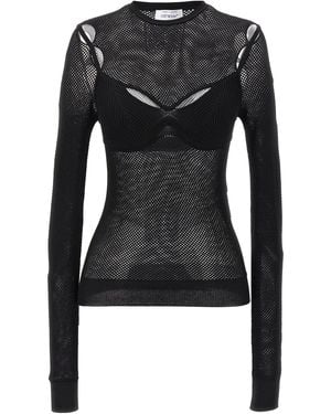Off-White c/o Virgil Abloh Net Arrow Bralette Top - Black