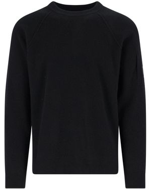 C.P. Company Logo Crewneck Jumper - Black