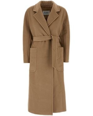 Max Mara Camel Wool Locri Coat - Natural