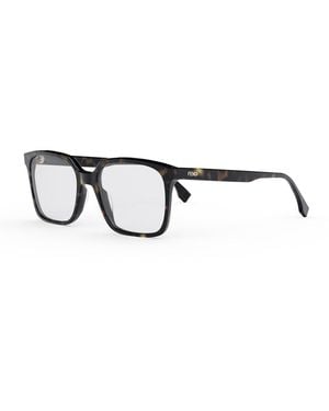 Fendi Inspired Eyeglasses With Clear Demo Lenses - Black
