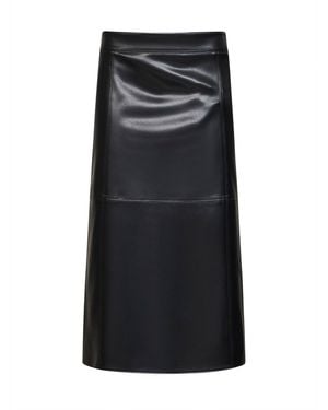 Max Mara Coated Jersey Smmcrisma Midi Skirt - Black
